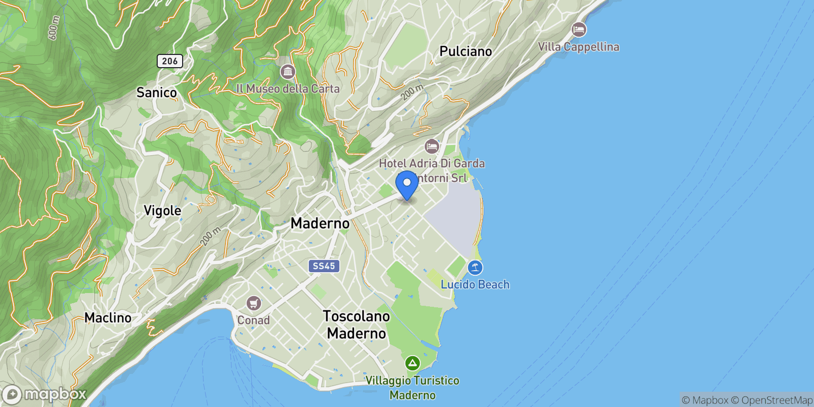 Map showing Via Guglielmo Marconi 12, Vecchia Provinciale, Lombardy, Italy.