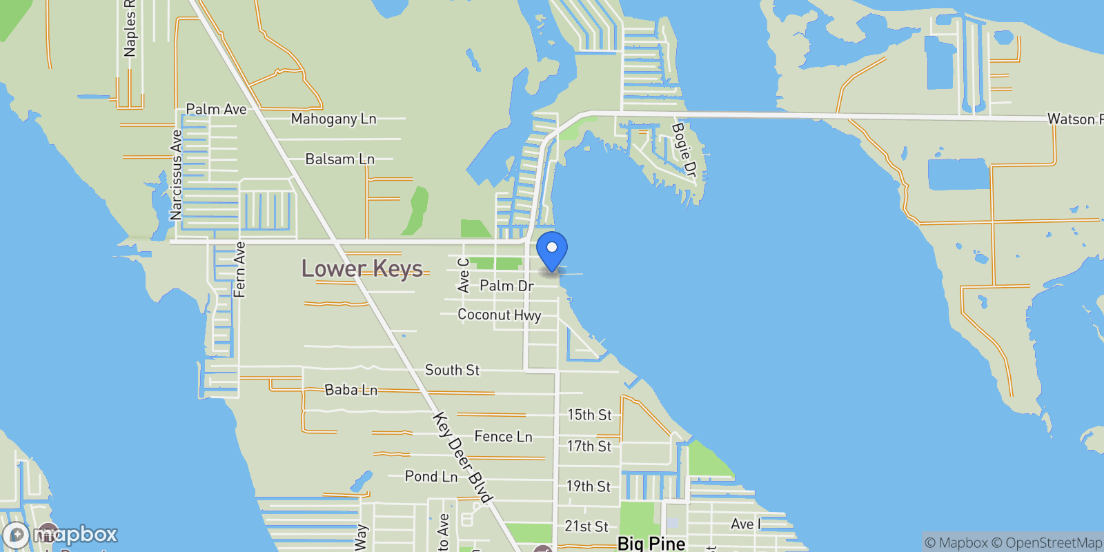 Map showing 30468 Oleander Boulevard, Big Pine, FL 33043, Big Pine Key, Florida, United States.