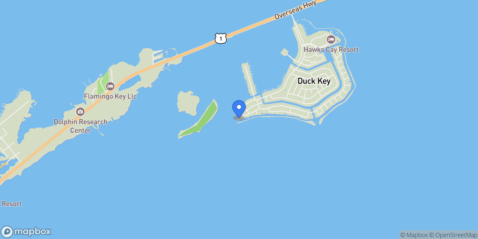 Map showing 201 W Seaview Drive, Duck, FL 33050, Marathon, Florida, United States.