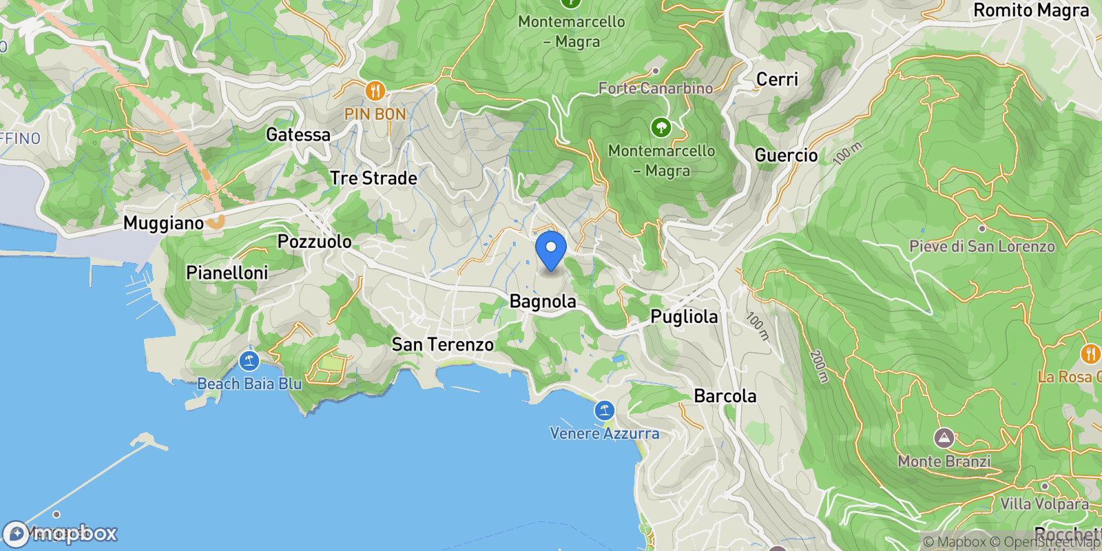 Map showing Via Giulio Vassale, 19032 Lerici SP, Italy, Lerici, Liguria, Italy.