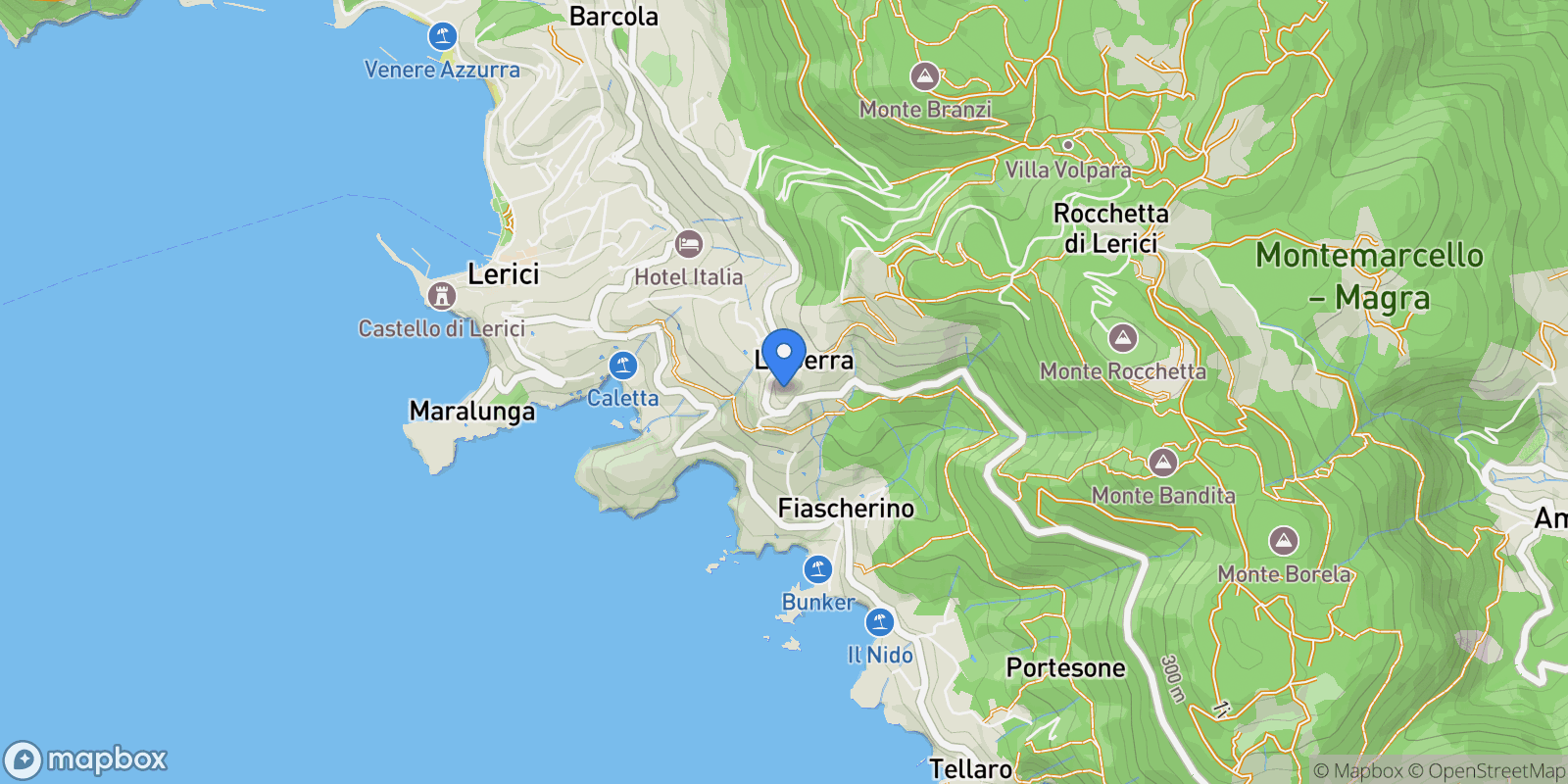 Map showing Via Tanca, 31, 19032 Lerici SP, Italy, Lerici, Liguria, Italy.