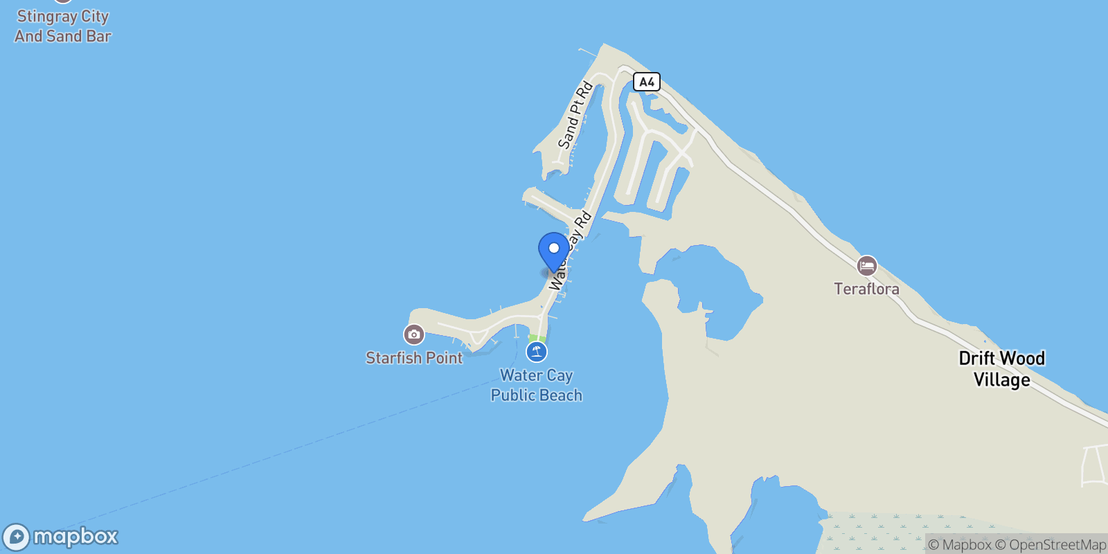 Map showing 458 Water Cay Road, Go Bragh, Cayman Kai, 06~, Rum Point, North Side, Cayman Islands.