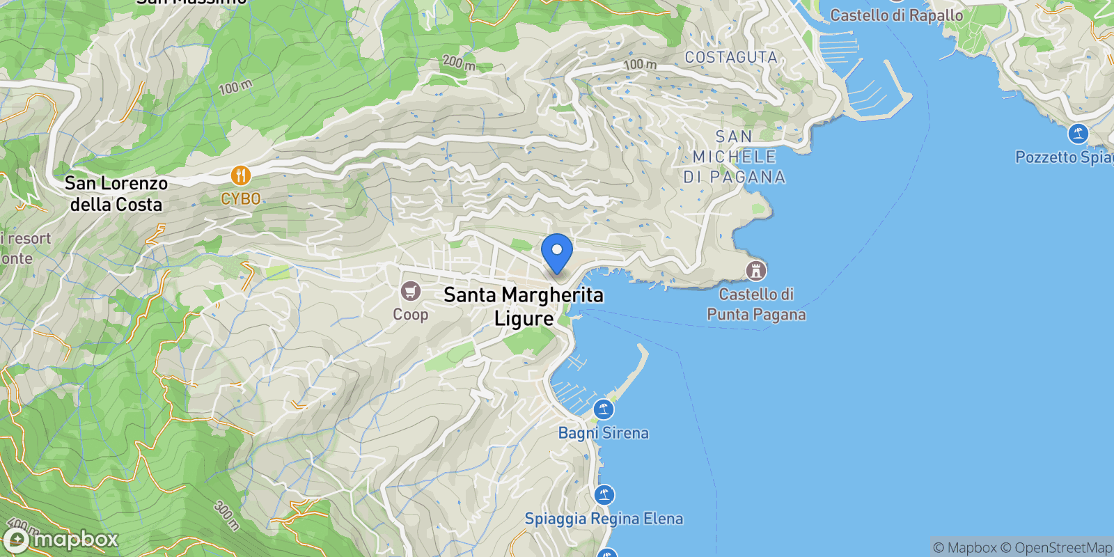 Map showing Largo Giusti 16, Santa Margherita Ligure, Liguria, Italy.
