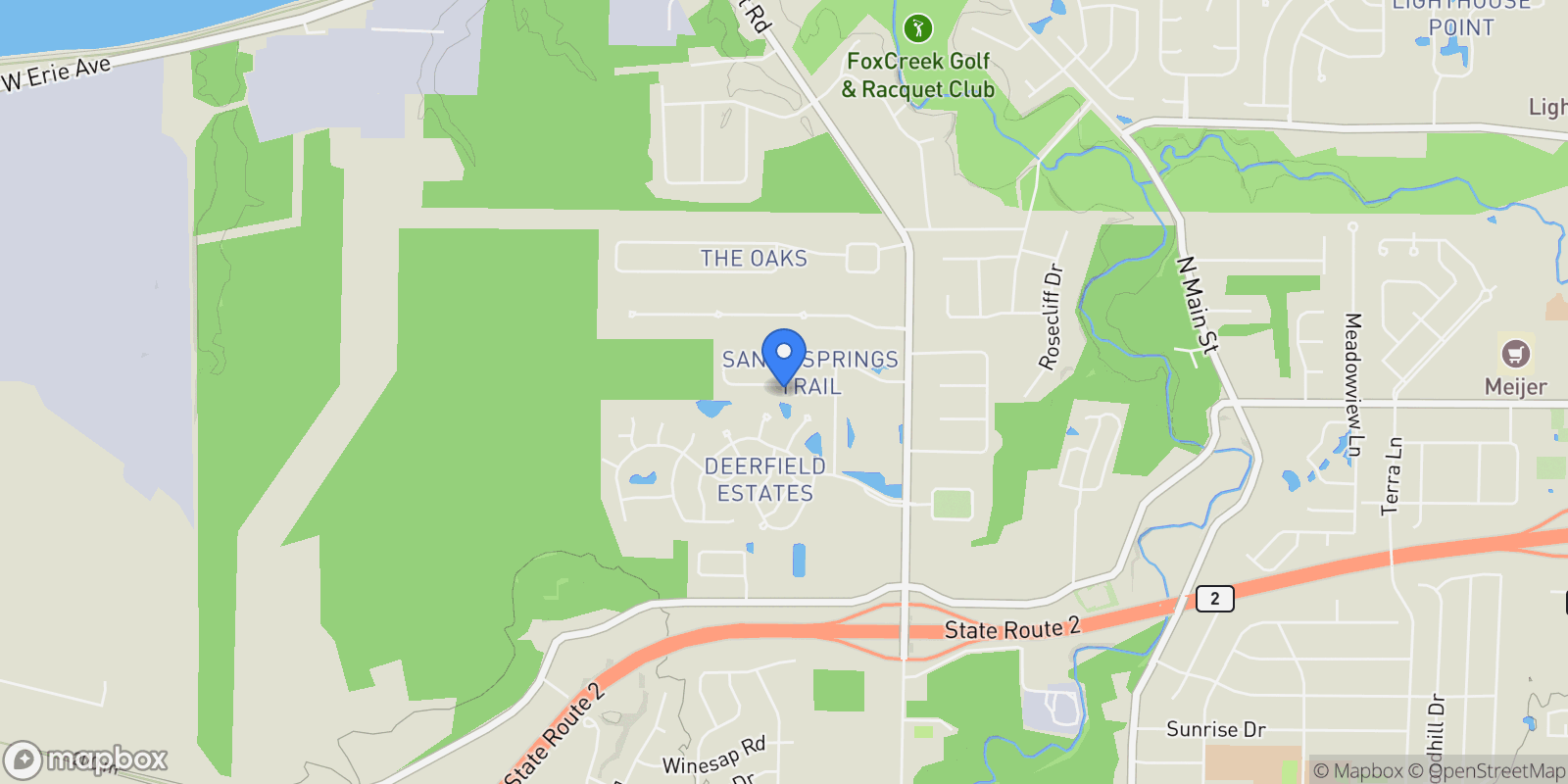Map showing 6187 Krystina Run, Lorain, Ohio, United States.