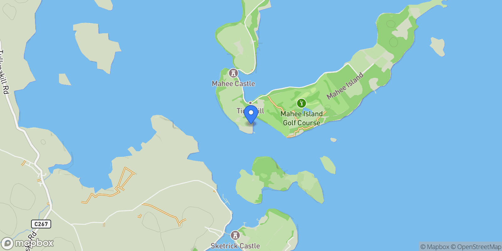 Map showing Knockcree House, 8 Mahee Island, Comber, County Down, Comber, Northern Ireland, United Kingdom.
