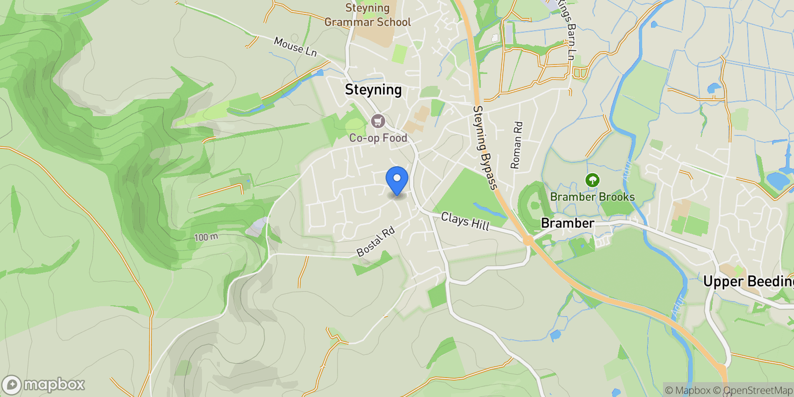 Map showing 12 Penlands Way, Steyning, BN44 3PN, Steyning, England, United Kingdom.