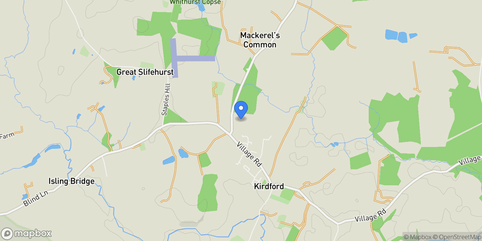 Map showing 21, Poplar Walk, Orchard Park, Plaistow Road, Kirdford, RH14 0JE, Kirdford, United Kingdom.
