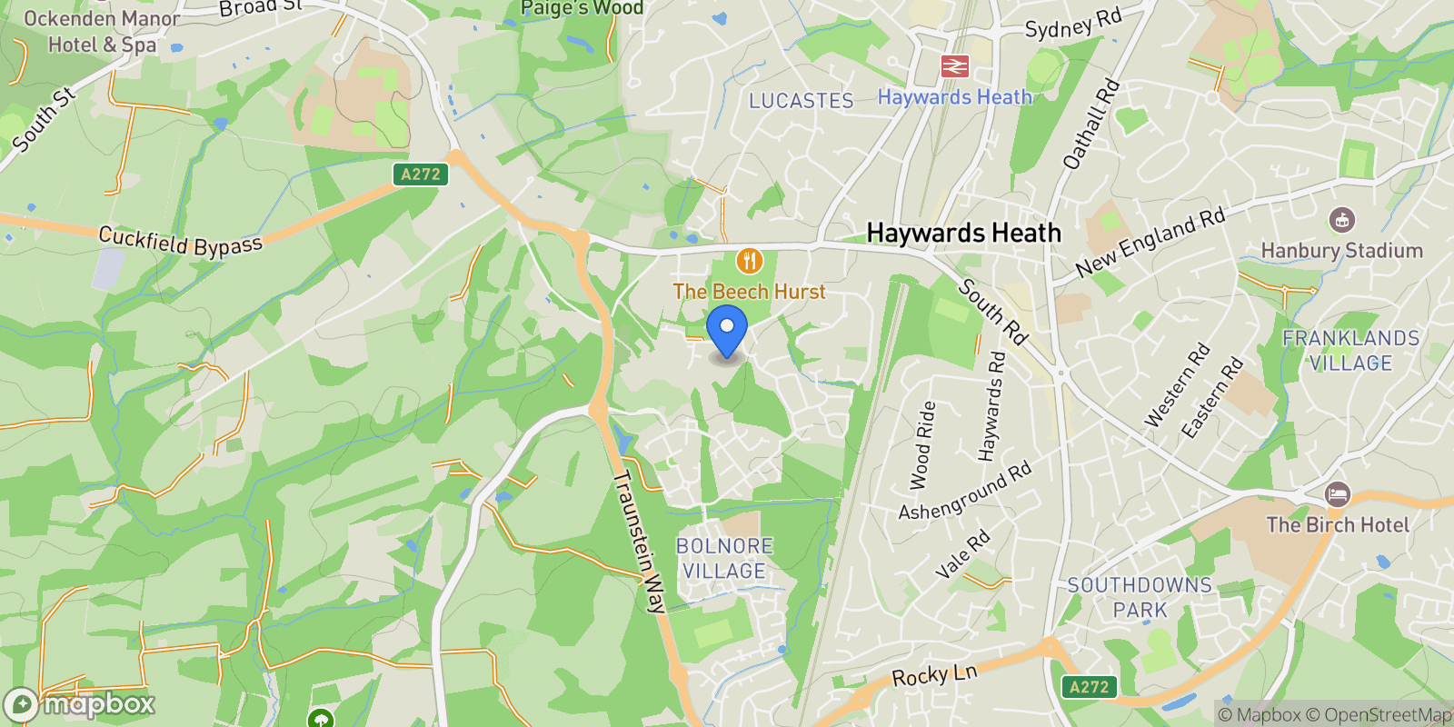 Map showing 6 Grosvenor Hall Bolnore Road, Haywards Heath, RH16 4BX, Haywards Heath, England, United Kingdom.