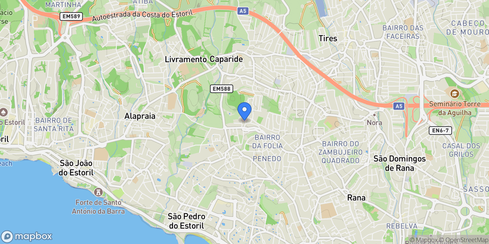 Map showing R. Júlio Dinis 204, São Domingos de Rana, Portugal, Sao Domingos de Rana, Lisbon, Portugal.