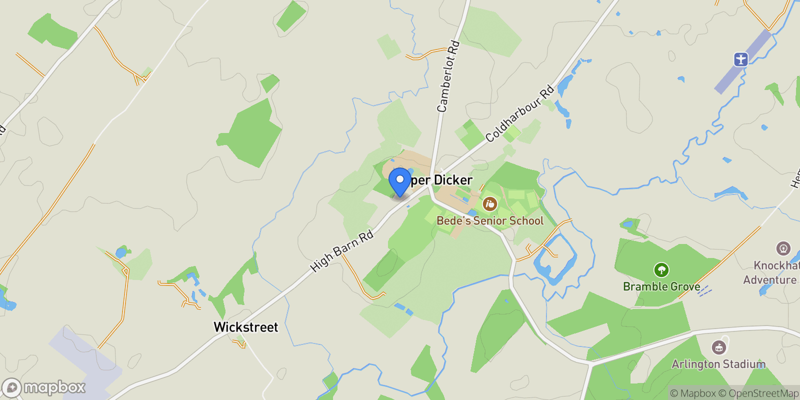 Map showing Plot 1 Kingfisher Walk, Upper Dicker, East Sussex, BN27 3QJ, Upper Dicker, England, United Kingdom.