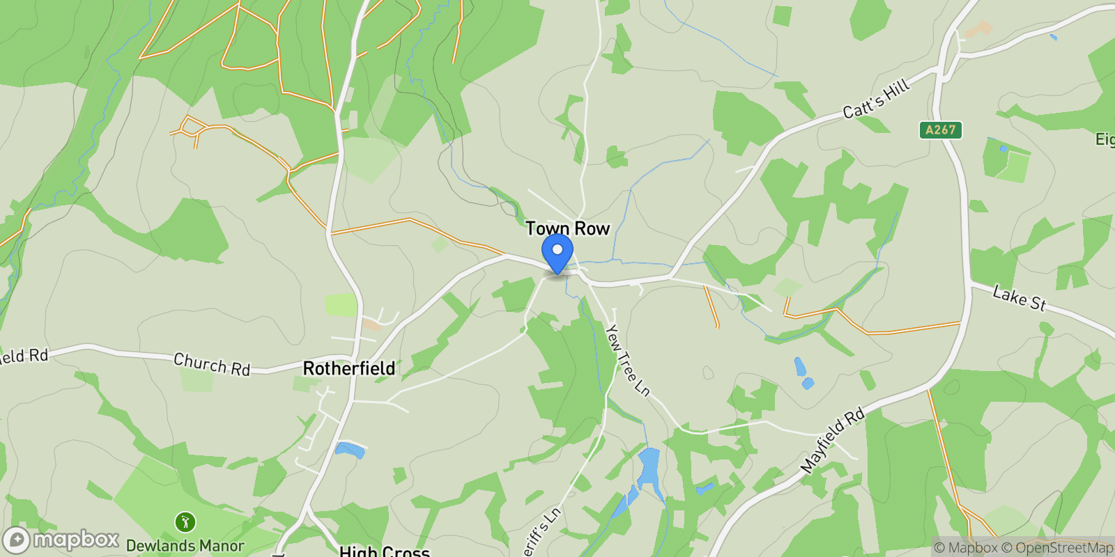 Map showing 2 Brook Cottages New Road, Rotherfield, Crowborough, TN6 3JT, Rotherfield, England, United Kingdom.