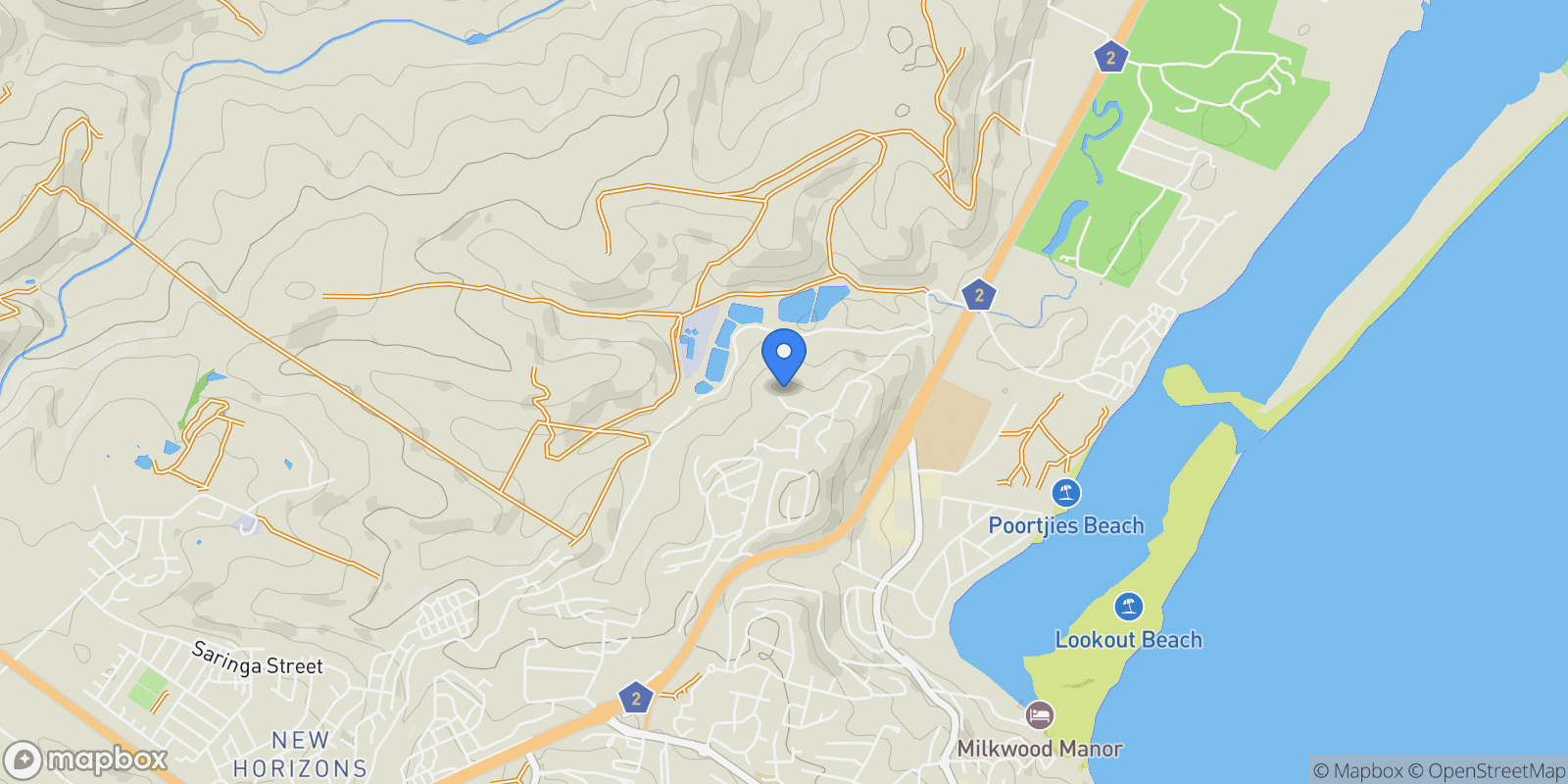 Map showing 50 Ponta Delgarda Avenue, Plettenberg Bay, Western Cape, South Africa.