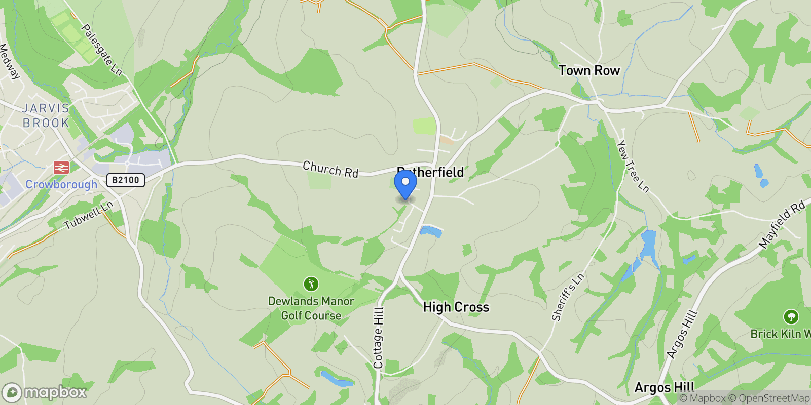 Map showing 6 Court Meadow, Rotherfield, Crowborough, TN6 3LQ, Rotherfield, England, United Kingdom.