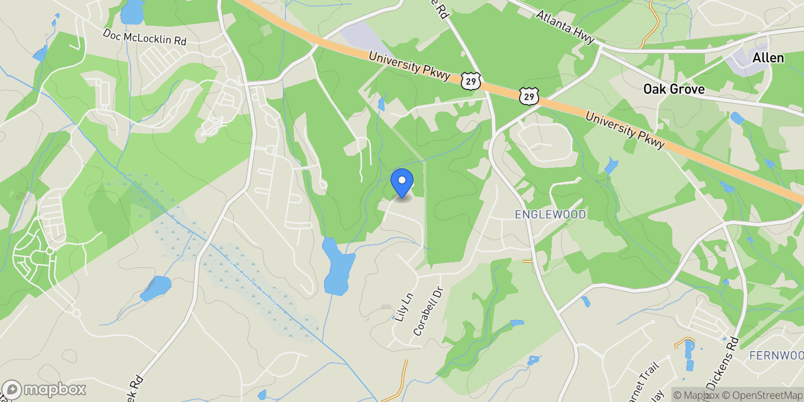 Map showing 1810 Beebalm Drive, Winder, Georgia, United States.