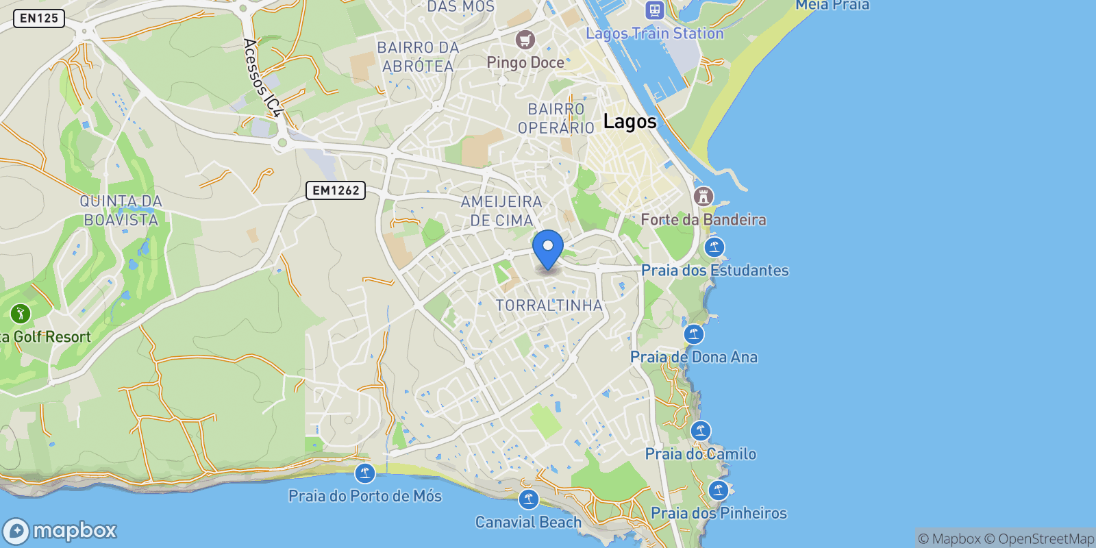 Map showing Rua Alexandre Herculano 42, Lagos, Portugal, Sao Goncalo de Lagos, Algarve, Portugal.