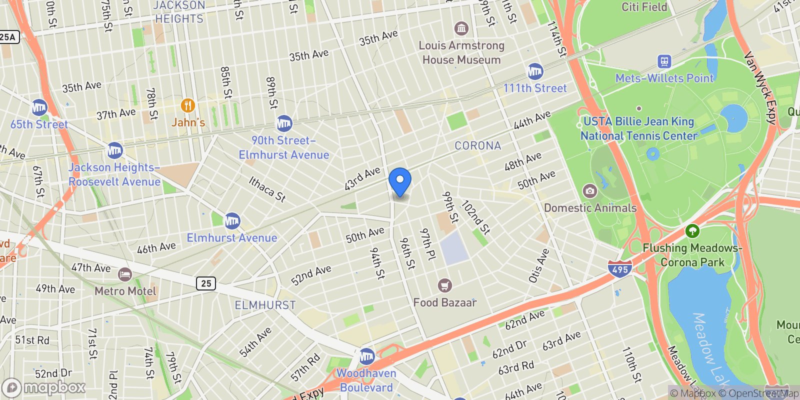 Map showing 96-15 ALSTYNE AVE, New York, New York, United States.