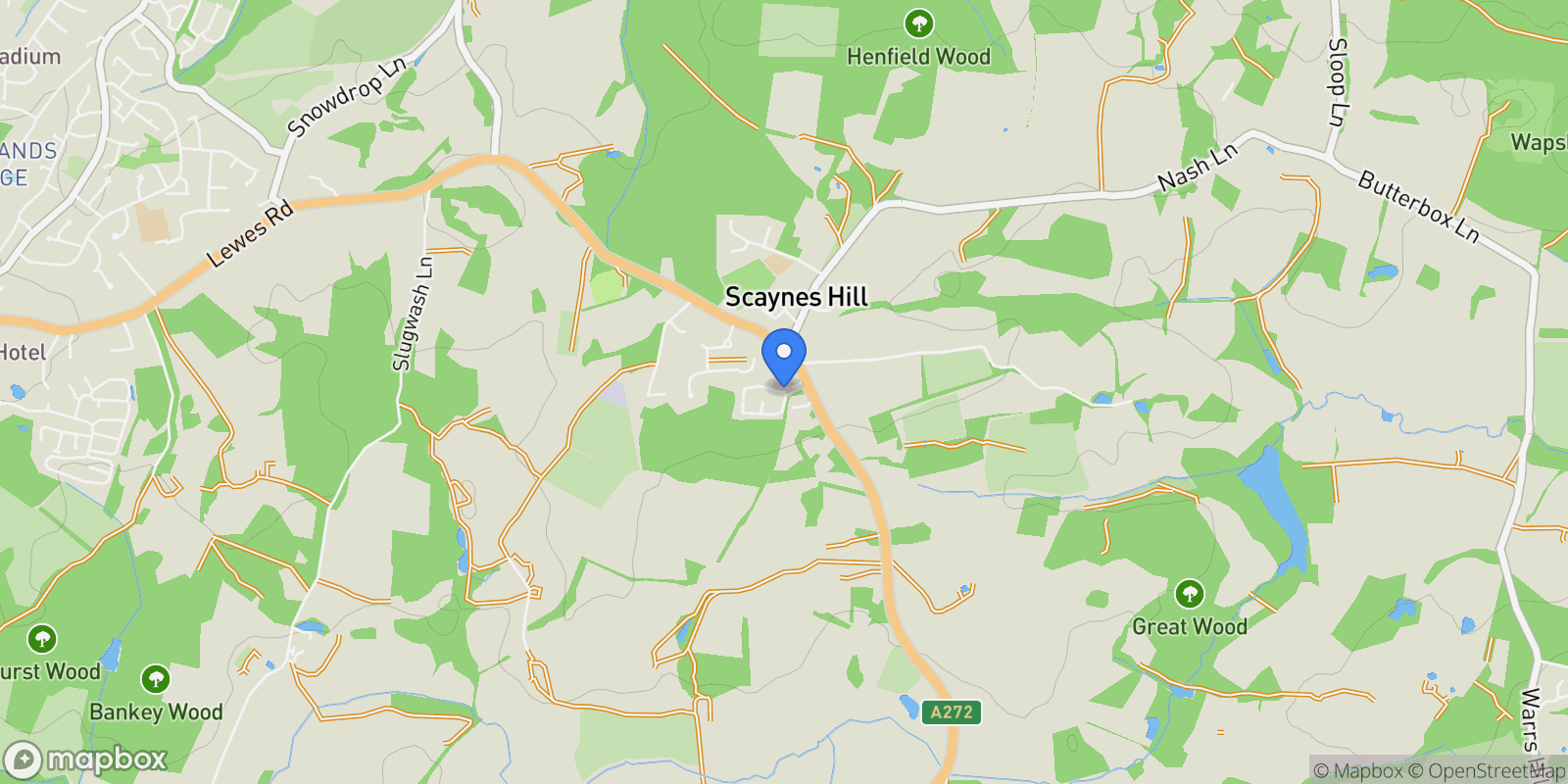 Map showing 18 Anchor Avenue, Scaynes Hill, Haywards Heath, RH17 7GJ, Scaynes Hill, England, United Kingdom.