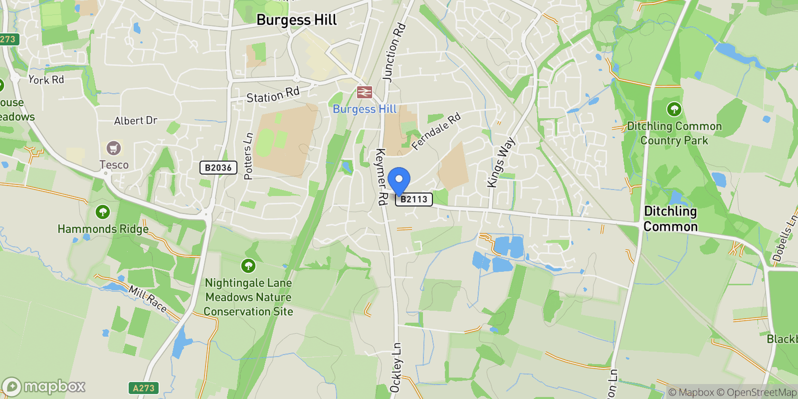 Map showing 6 Folders Lane, Burgess Hill, RH15 0DR, Burgess Hill, England, United Kingdom.