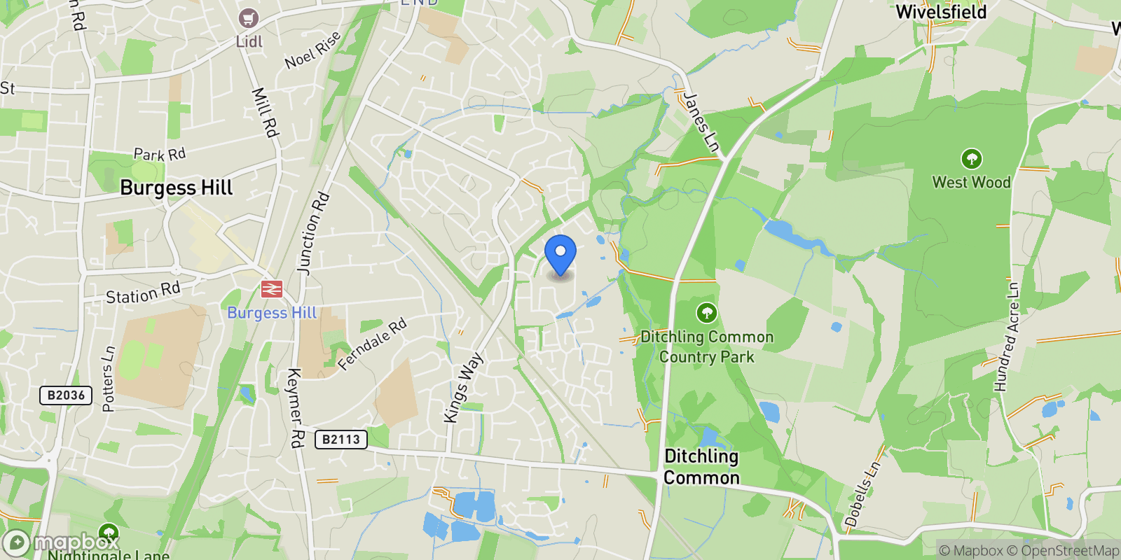 Map showing 25 Aphrodite Way, Burgess Hill, RH15 0XQ, Burgess Hill, England, United Kingdom.
