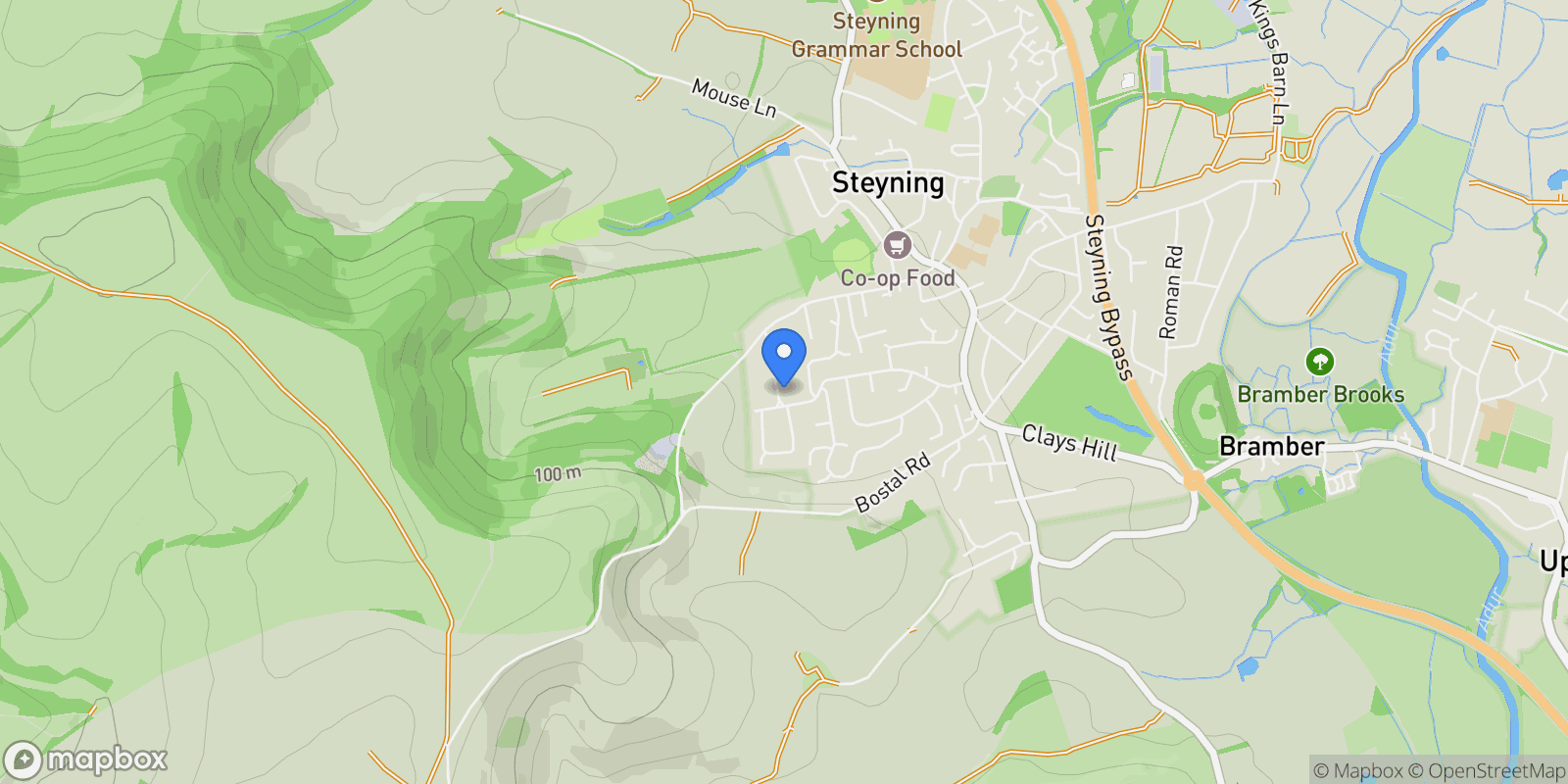 Map showing 55 Laines Road, Steyning, BN44 3LL, Steyning, England, United Kingdom.