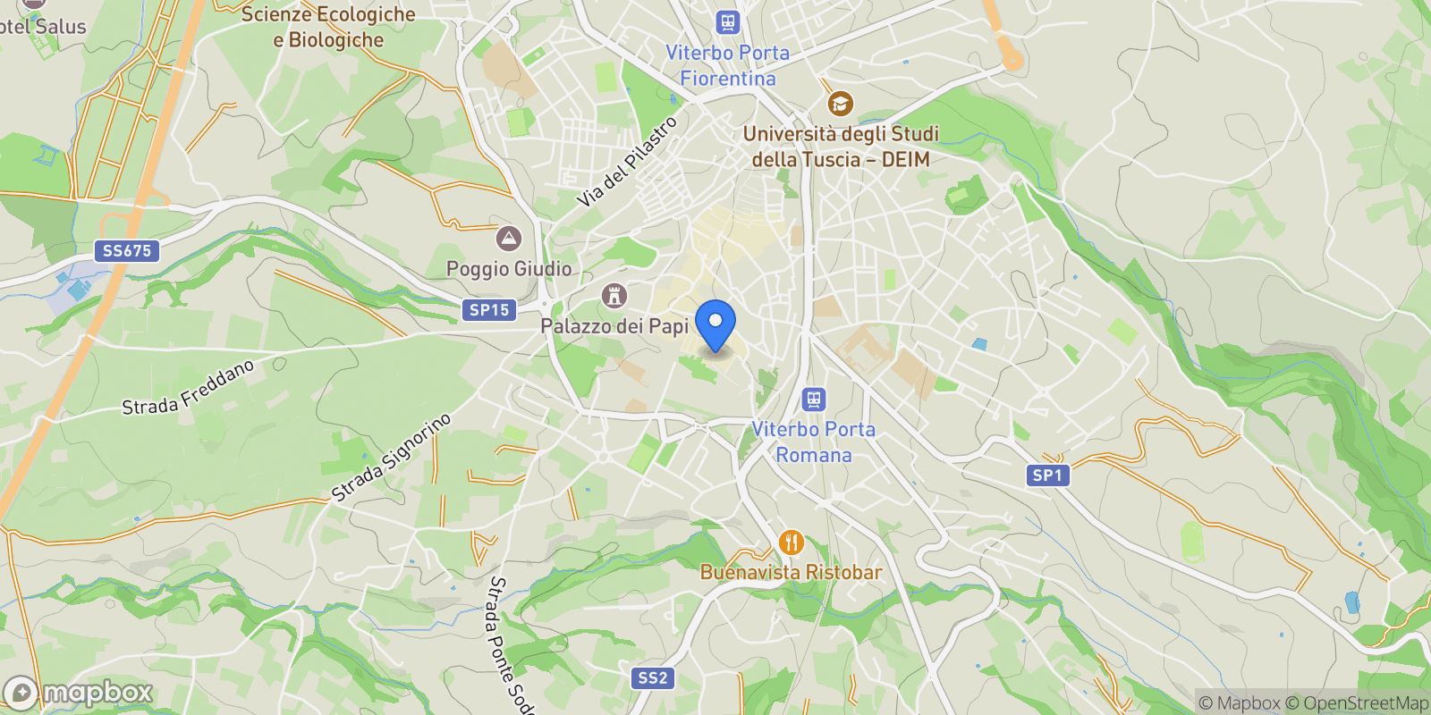 Map showing Via Incontro, 6, 01100 Viterbo VT, Italy, Viterbo, Lazio, Italy.