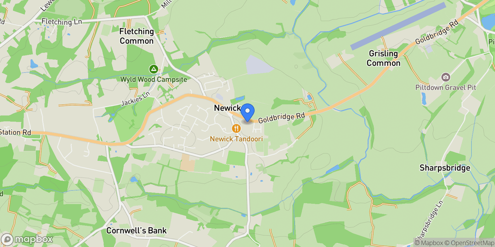Map showing Plot 36, Oak Park Place, Goldbridge Road, Newick, BN8 4LD, Newick, England, United Kingdom.