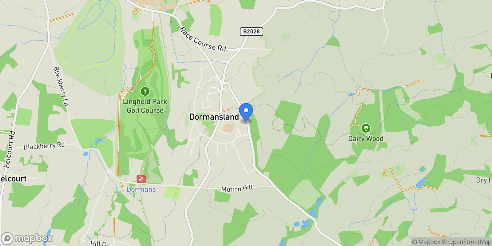 Map showing 135 Hollow Lane, Dormansland, Lingfield, RH7 6NT, Dormansland, England, United Kingdom.