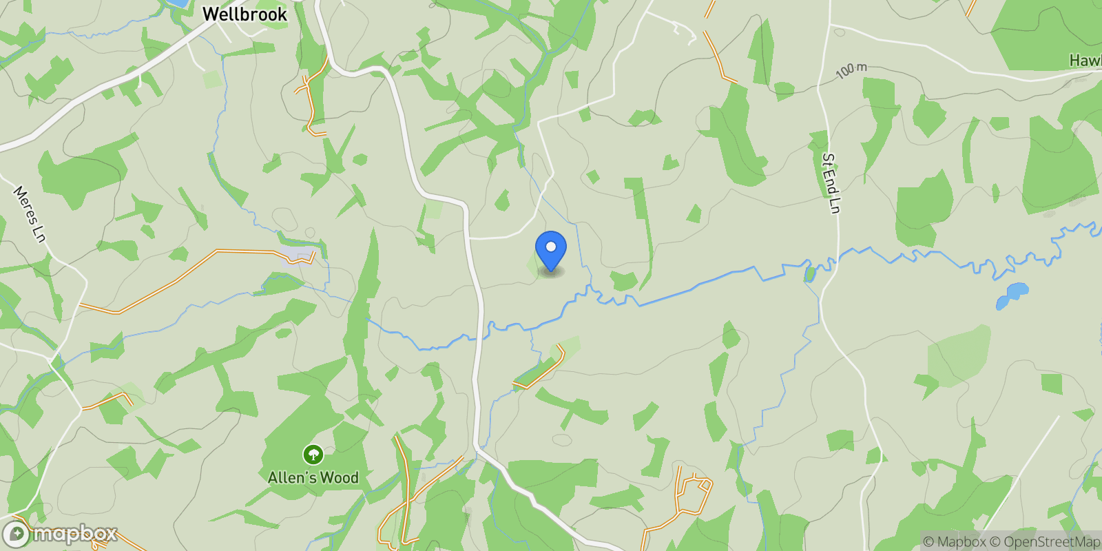 Map showing Oakwood Piccadilly Lane, Mayfield, TN20 6RH, Mayfield, England, United Kingdom.