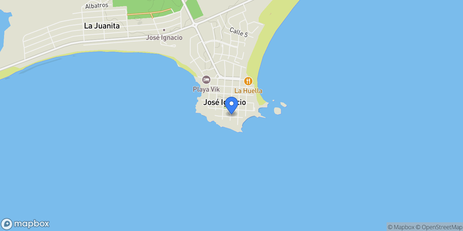 Map showing Jose Ignacio, 4624, Jose Ignacio, MA, José Ignacio, Maldonado Department, Uruguay.