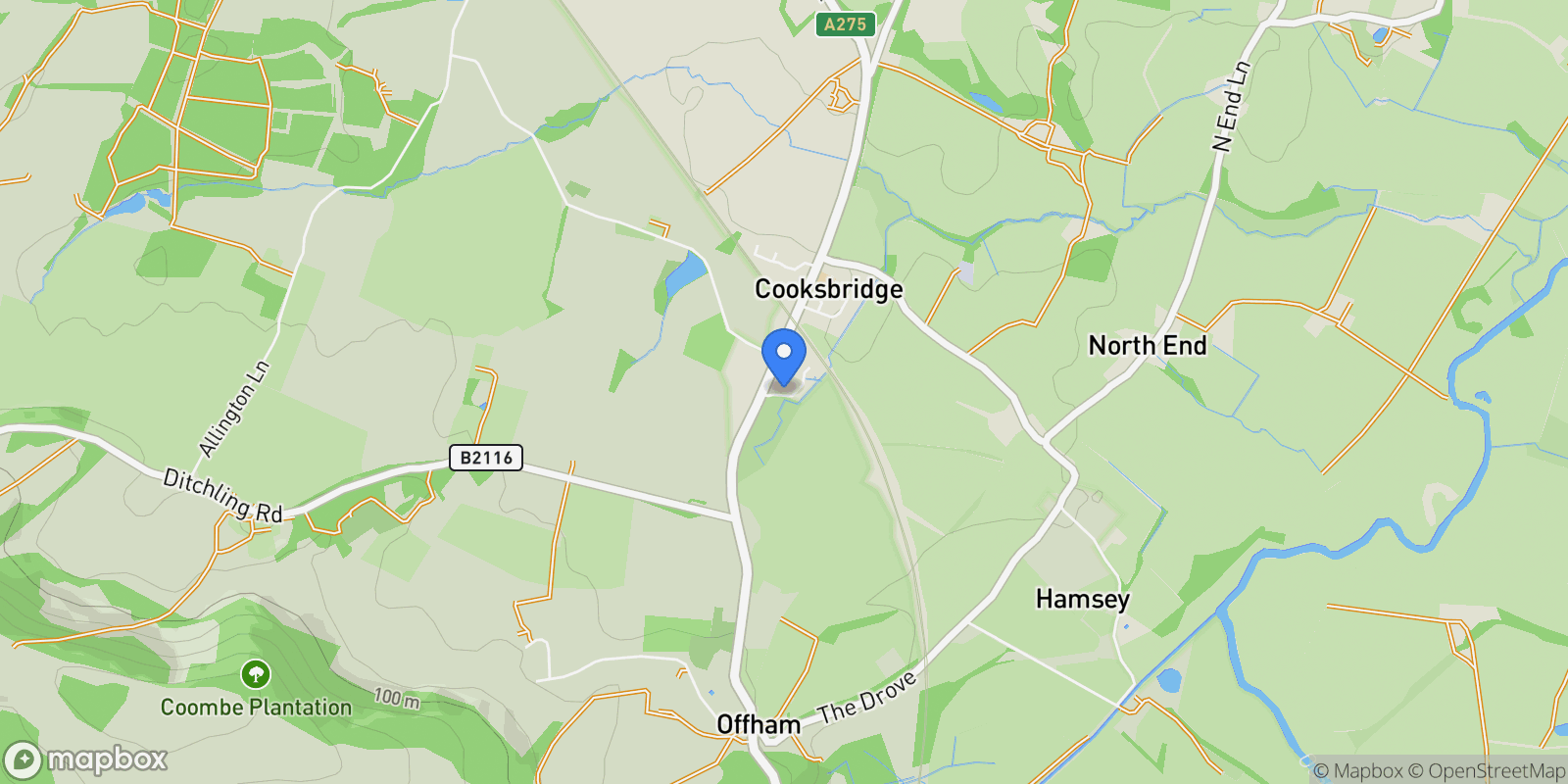 Map showing 1 Malthouse Way, Cooksbridge, Lewes, BN7 3PT, Cooksbridge, England, United Kingdom.