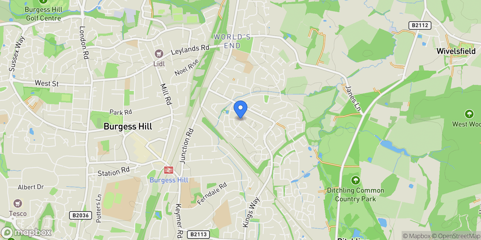 Map showing 25 Batt Street, Burgess Hill, RH15 0XF, Burgess Hill, England, United Kingdom.