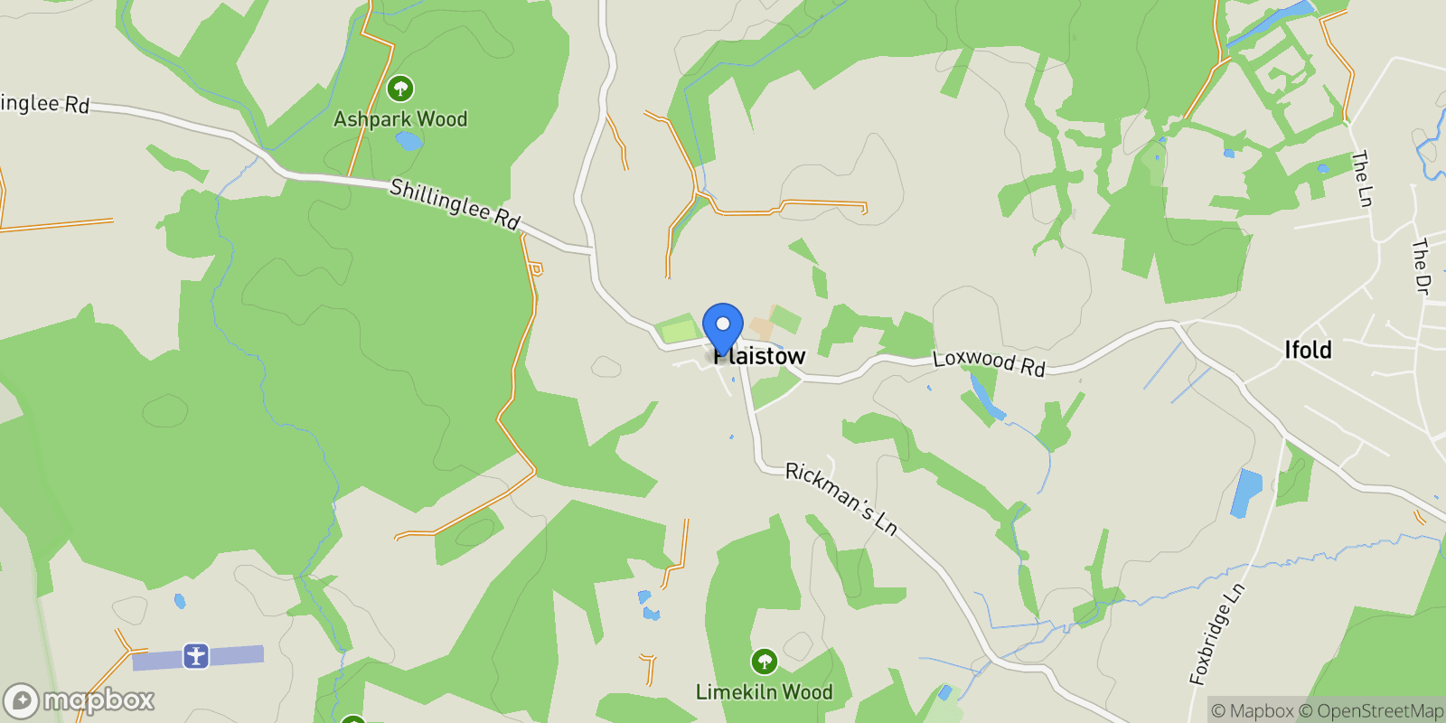 Map showing 1 Oakfield, Plaistow, RH14 0QD, Plaistow, United Kingdom.