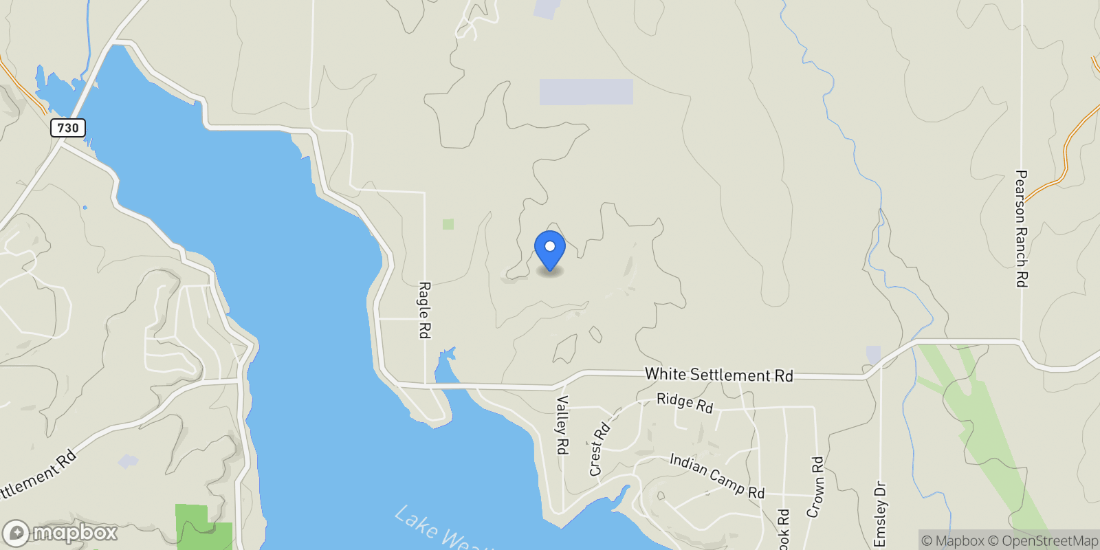 Map showing 4150 White Settlement Road, Weatherford, Texas, United States.