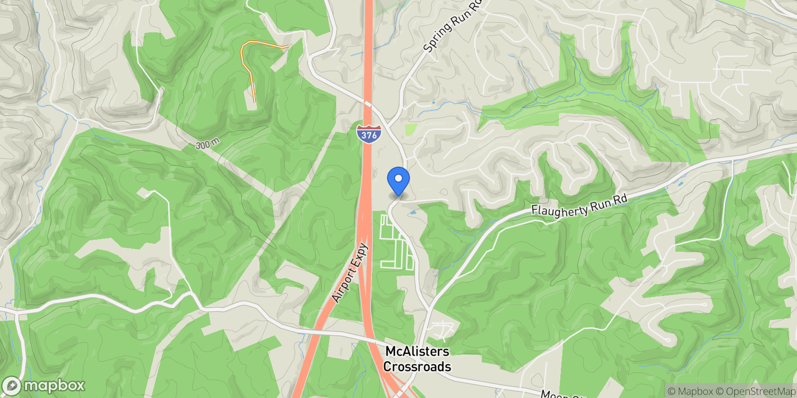 Map showing 0 Spring Run Rd Ext, Coraopolis, PA 15108, Coraopolis, Pennsylvania, United States.
