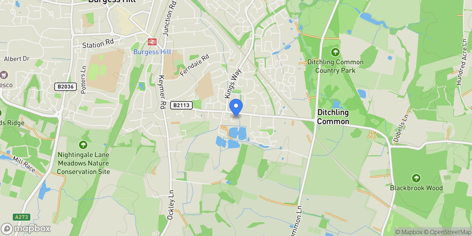 Map showing 54a Folders Lane, Burgess Hill, RH15 0DX, Burgess Hill, England, United Kingdom.