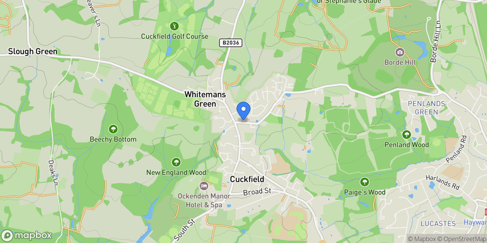 Map showing 4 Myrtle Cottages Ardingly Road, Cuckfield, Haywards Heath, RH17 5HD, Cuckfield, England, United Kingdom.
