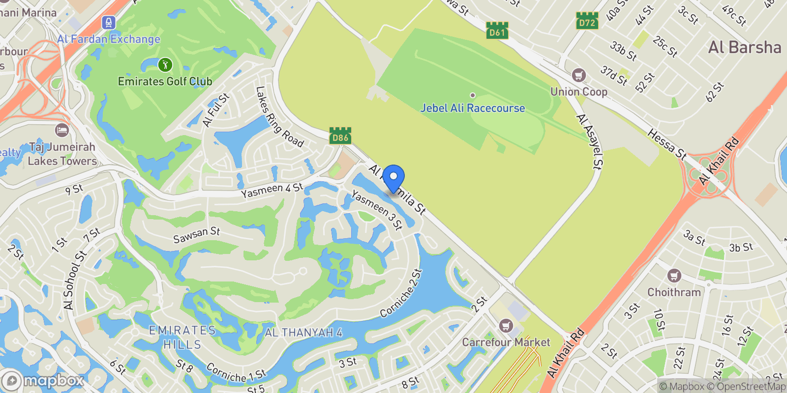 Map showing Dubai, Dubai, United Arab Emirates.