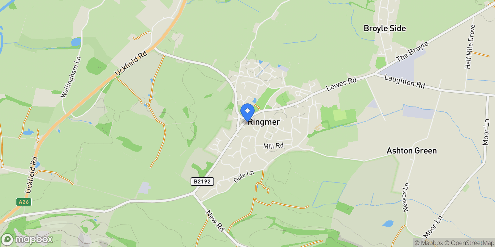 Map showing Penlee, Lewes Road, Ringmer, BN8 5QH, Ringmer, England, United Kingdom.