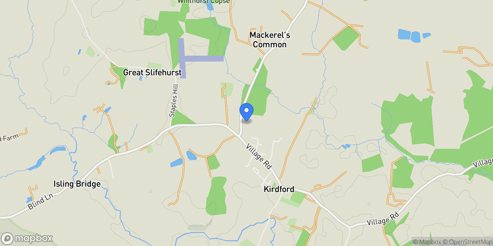 Map showing 4, Ash Way, Orchard Park, Plaistow Road, Kirdford, RH14 0JF, Kirdford, England, United Kingdom.