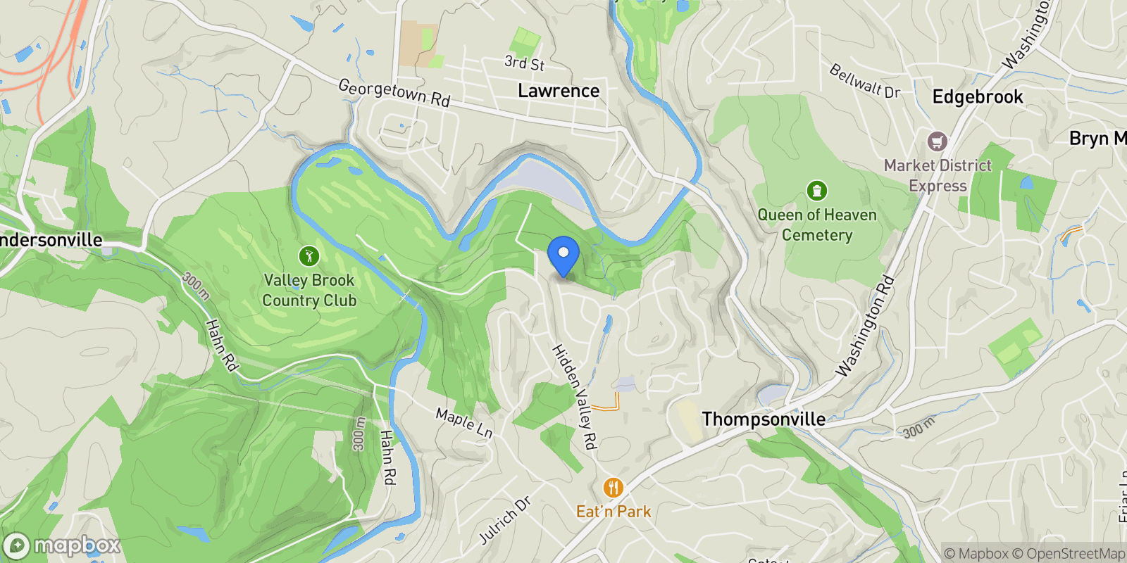 Map showing 138 Driftwood Drive, Mcmurray, PA 15317, Canonsburg, Pennsylvania, United States.