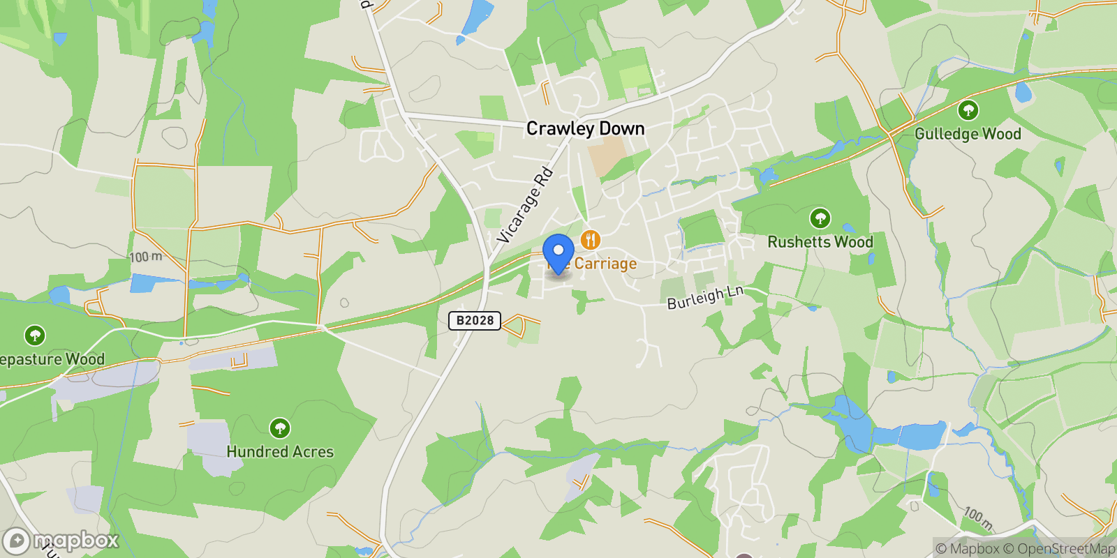 Map showing 9 Field Drive, Crawley Down, Crawley, RH10 4AE, Crawley Down, England, United Kingdom.