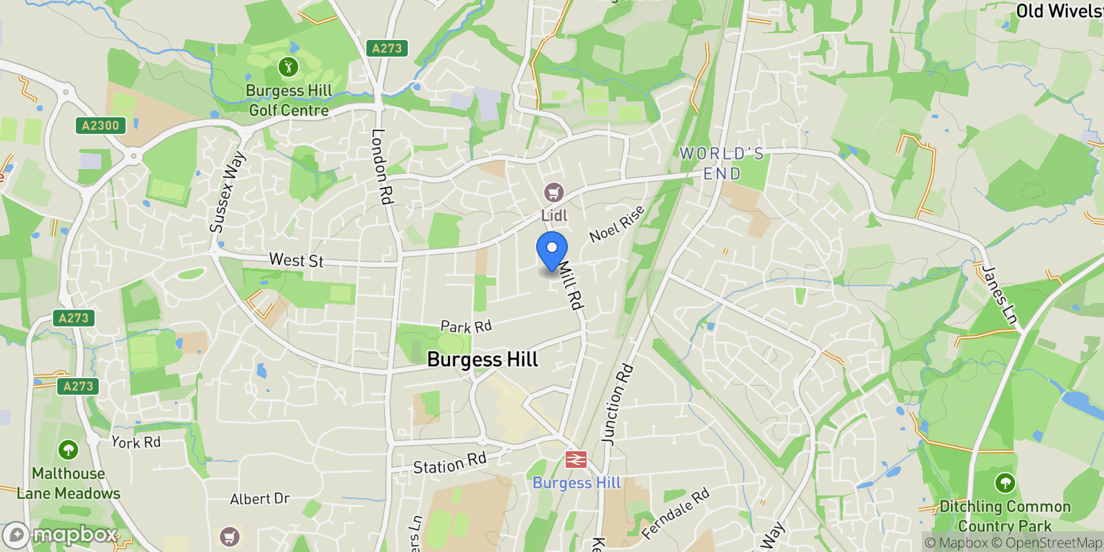 Map showing 3 Millers Way, Burgess Hill, RH15 8BB, Burgess Hill, England, United Kingdom.