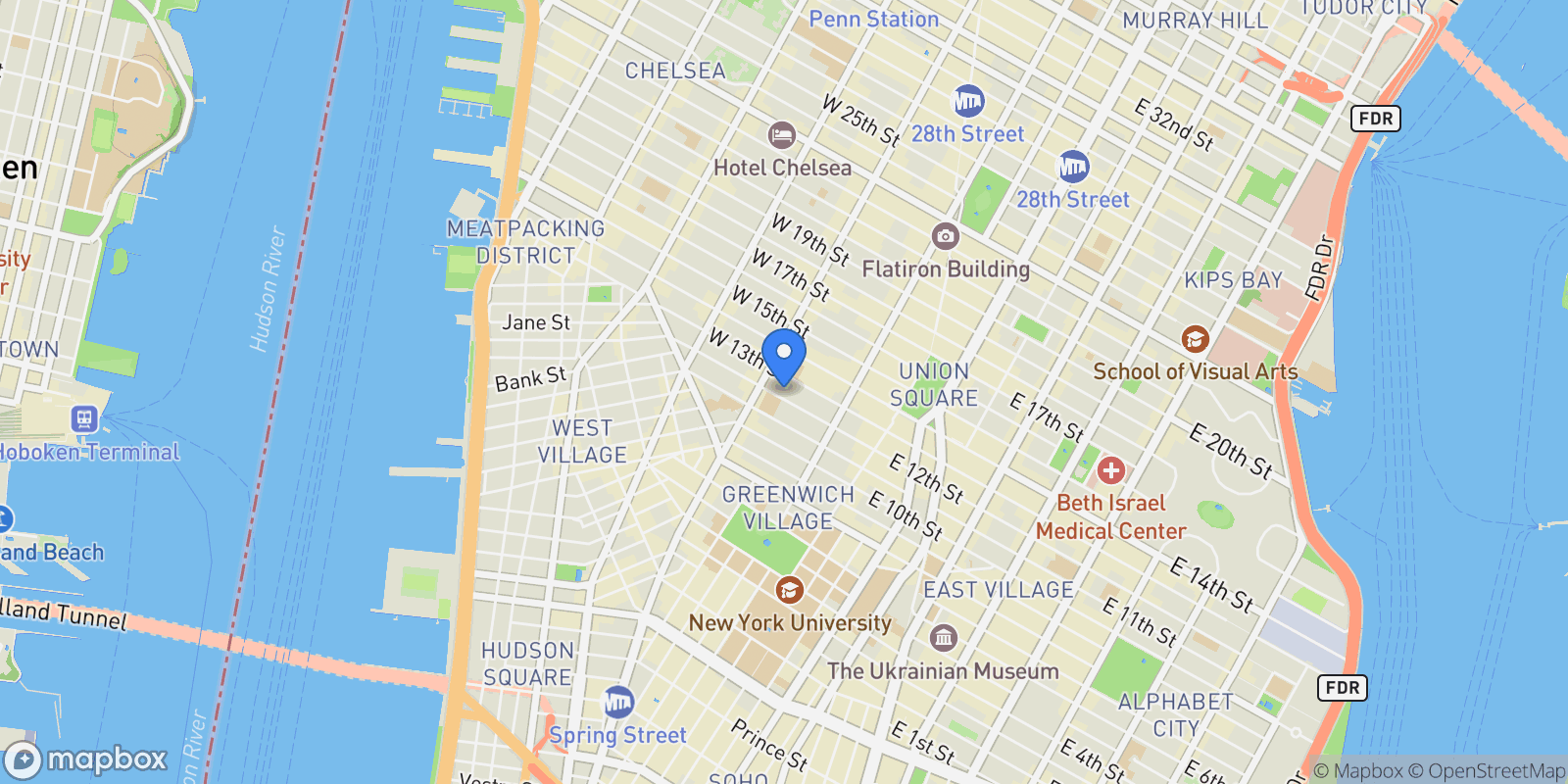Map showing 59 W 12Th Condo, 59 W 12TH ST, New York, New York, United States.