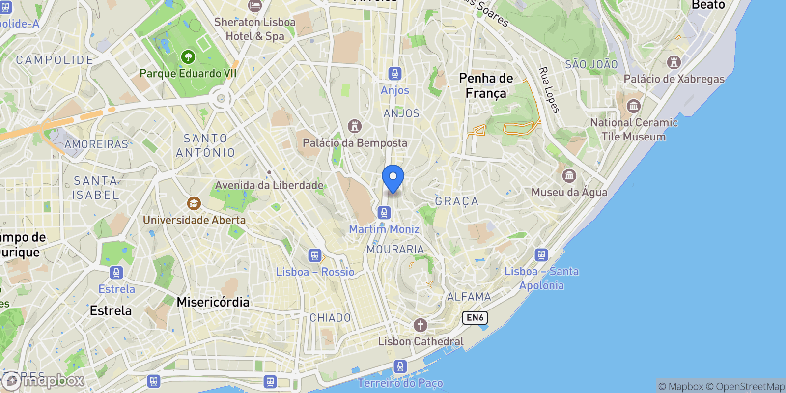 Map showing Rua do Benformoso, Lisbon, Portugal, Santa Maria Maior, Lisbon, Portugal.