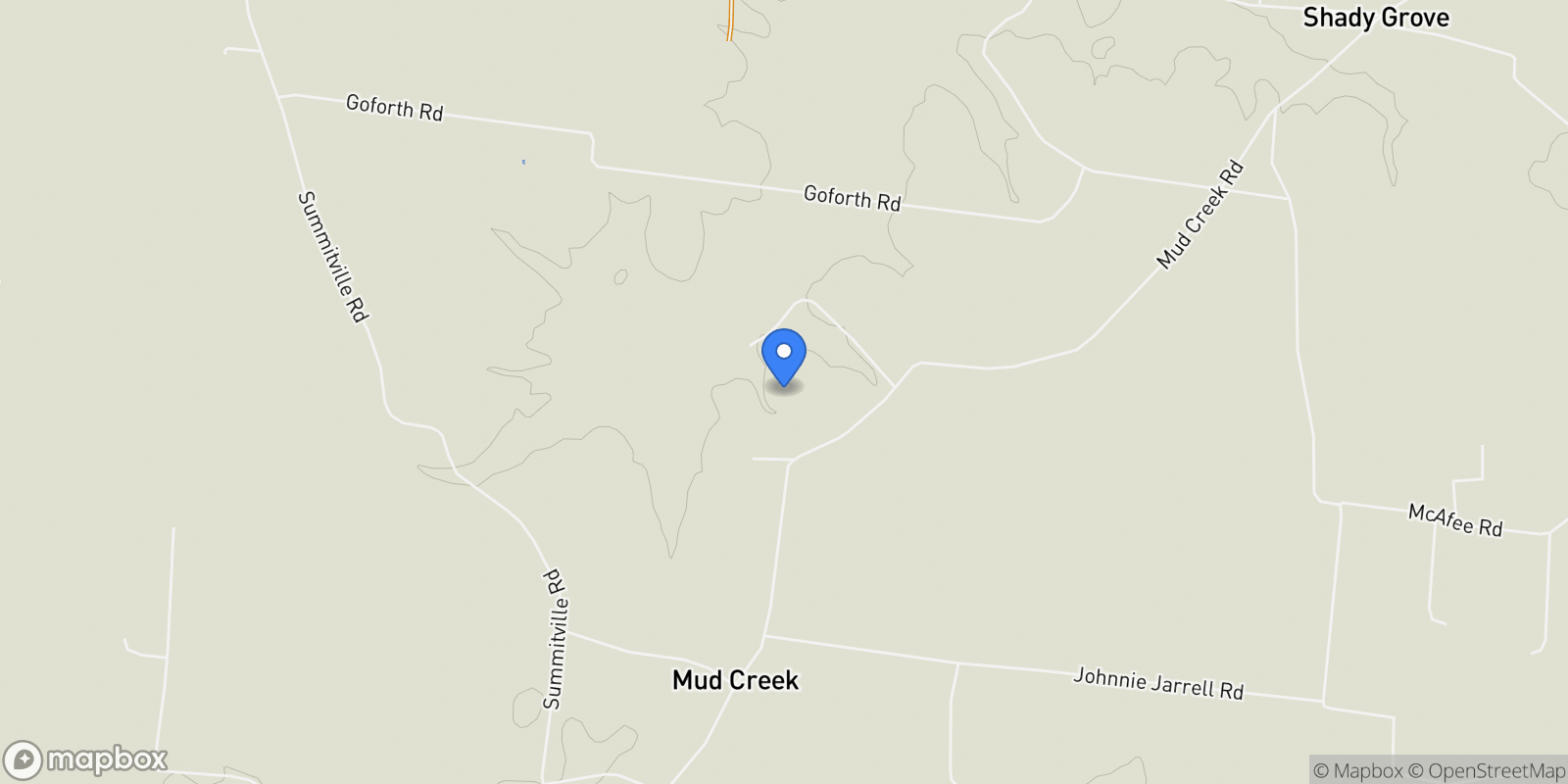 Map showing 967 Mud Creek Road, Morrison, TN 37357, Morrison, Tennessee, United States.