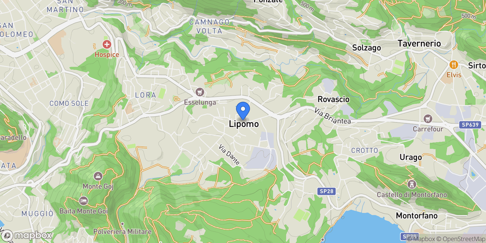 Map showing Lipomo, Lombardy, Italy.