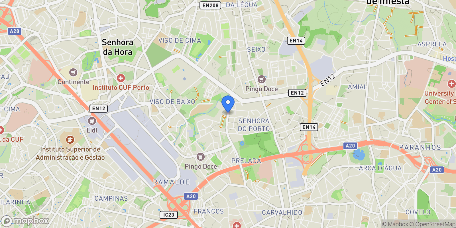 Map showing Avenida das Congostas, Porto, Portugal, Ramalde, Porto District, Portugal.