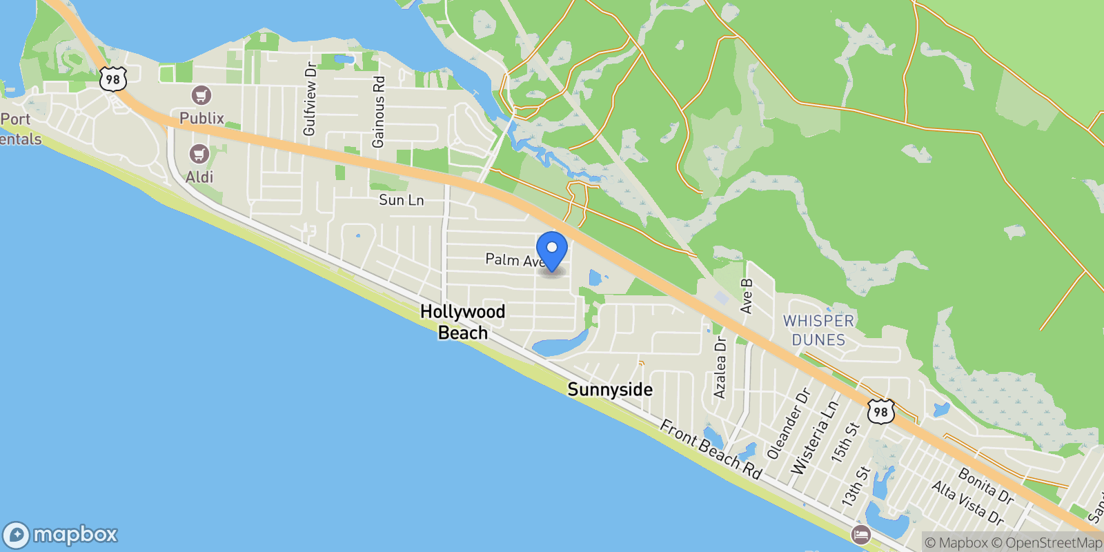Map showing 21403 Sunset Avenue, Rosemary Beach, Florida, United States.