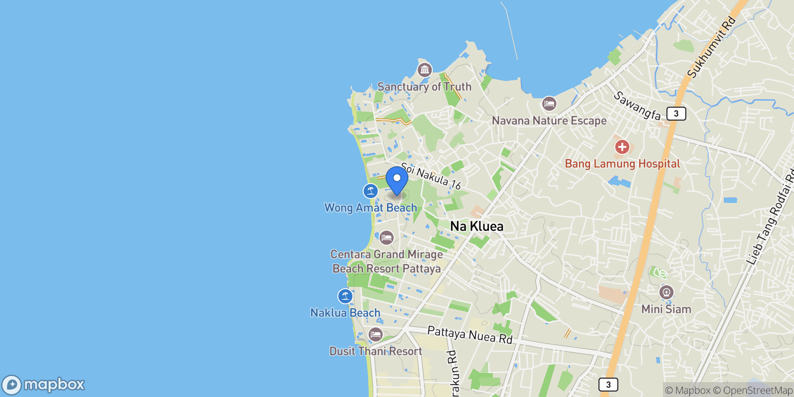 Map showing Northpoint, Chon Buri, Pattaya City, Chon Buri, Thailand.