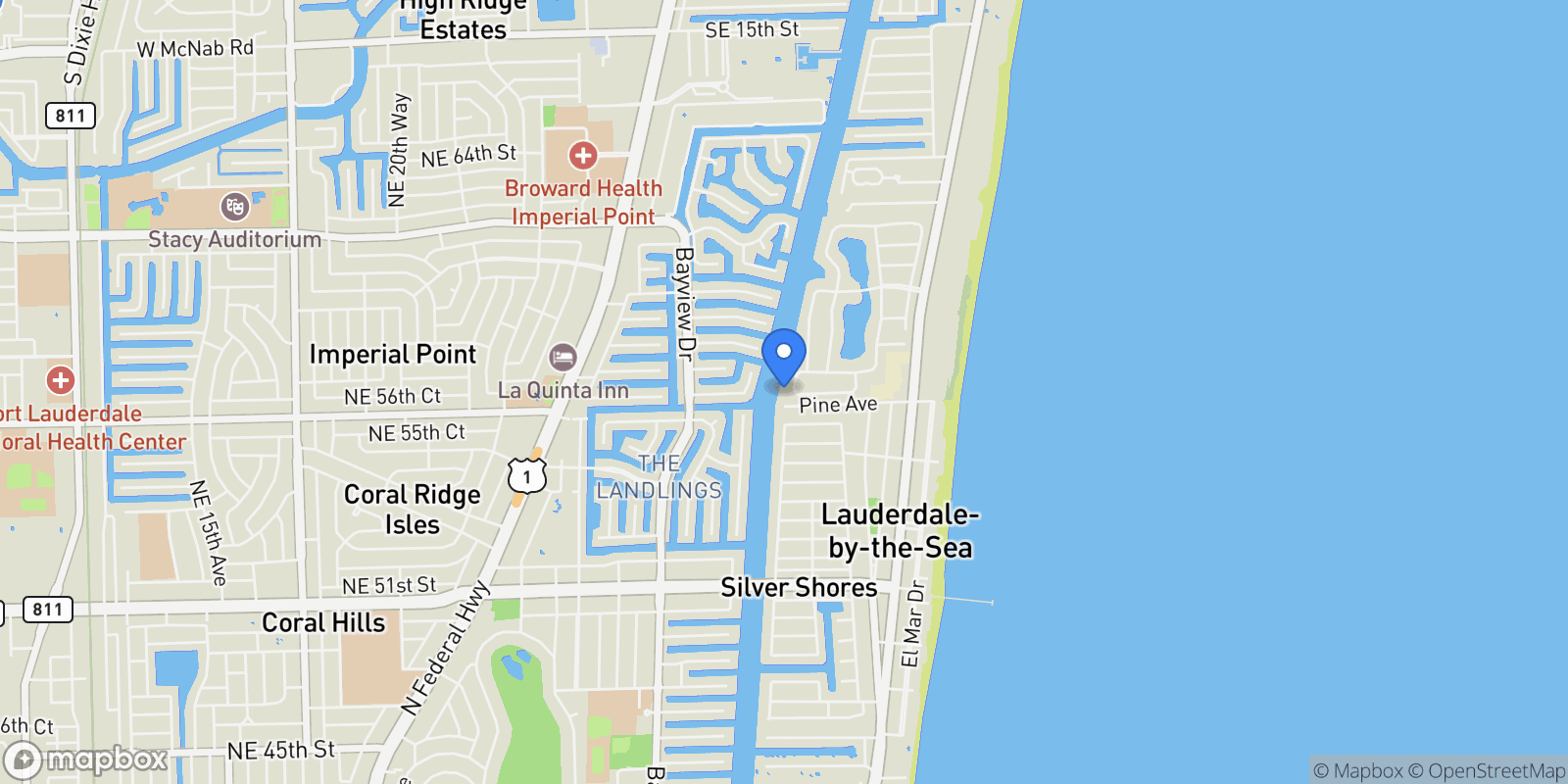Map showing 28 Minnetonka Rd, Fort Lauderdale, Florida, United States.
